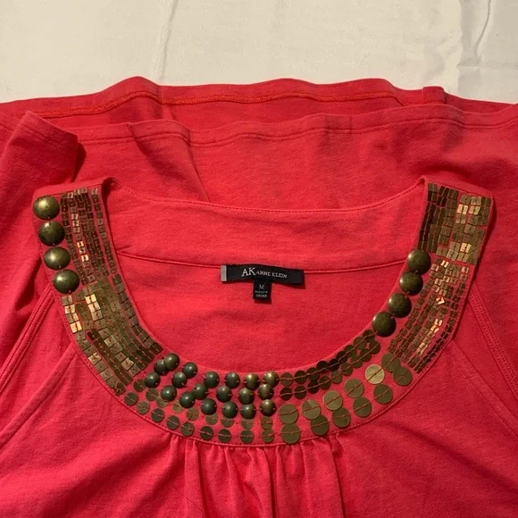 AK-Anne Klein Tank With Embellished Neckline - Picture 3 of 6